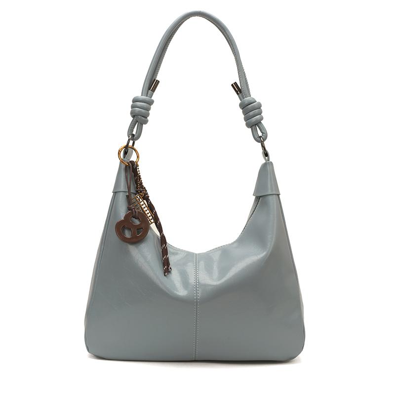 Fashion Solid PU Zipper Concise Shoulder Bags High Quality Sweet Youth Tote Bags for Women Popularity Designer Style Handbags