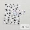 Dark Blue Hand Drawn Butterfly Nail Stickers Nail Art Decoration Decals Transfer Self Adhesive Retro Black And White Slider
