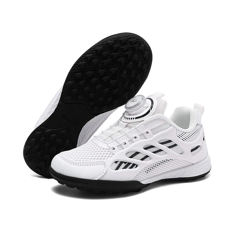 2025 new boys and girls fashion football shoes broken nails student rotating button football training shoes