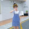 Girls Denim Overalls Dress Spring Summer New Strapless Jumpsuit Cute Casual Outfit