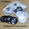 4pcs 56/60/65/70mm Wheel Center HubCap stickers For Hyundai Tucson Genesis Elantra Verna sonata Palisade Bayon Inster i30 i20