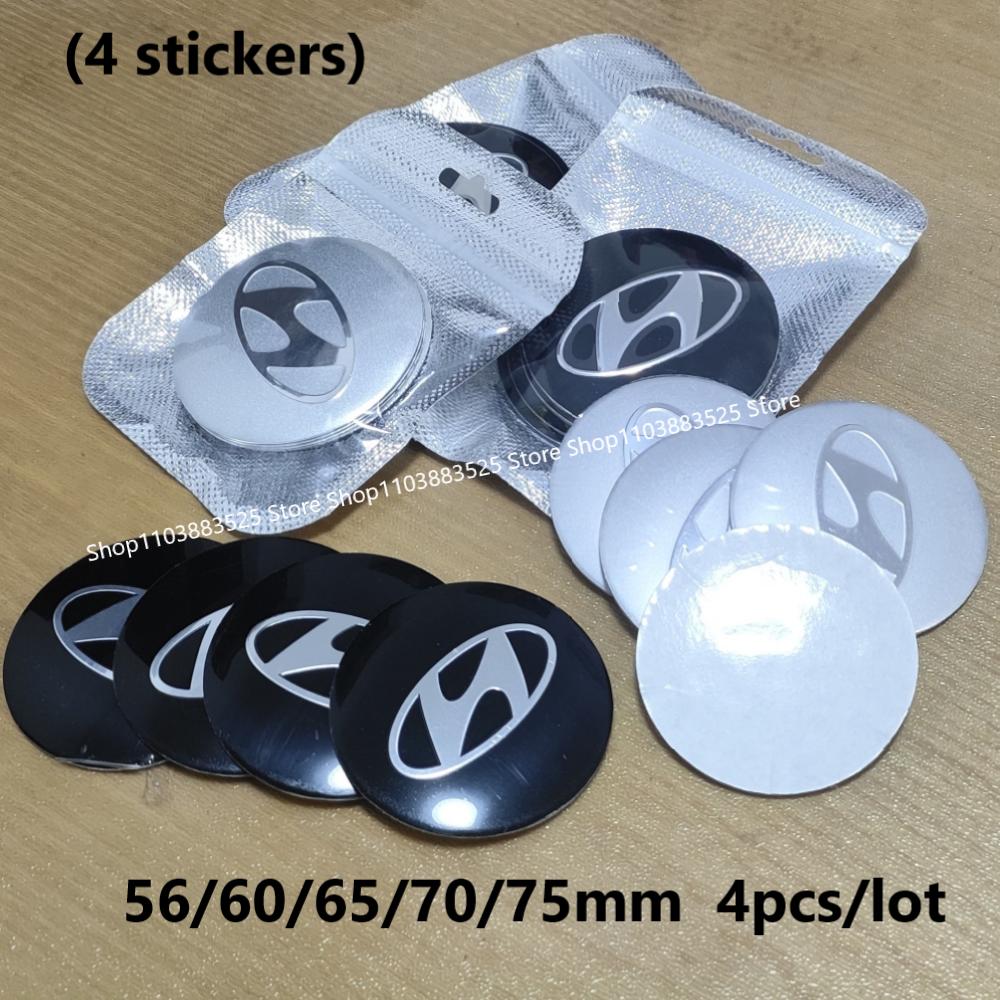 4pcs 56/60/65/70mm Wheel Center HubCap stickers For Hyundai Tucson Genesis Elantra Verna sonata Palisade Bayon Inster i30 i20