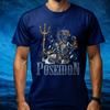 Poseidon Grafik T-Shirt Antiker Griechischer Gott Shirt Griechische Mythologie T-Shirt Herren Mode Hip Hop Streetwear Ein Sehr Cooles Geschenk für Männer