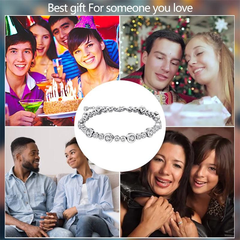 Original 925 Silver Starry Sky Bubble Bracelet For Women Fine Anniversary Valentine's Day Jewelry Gifts