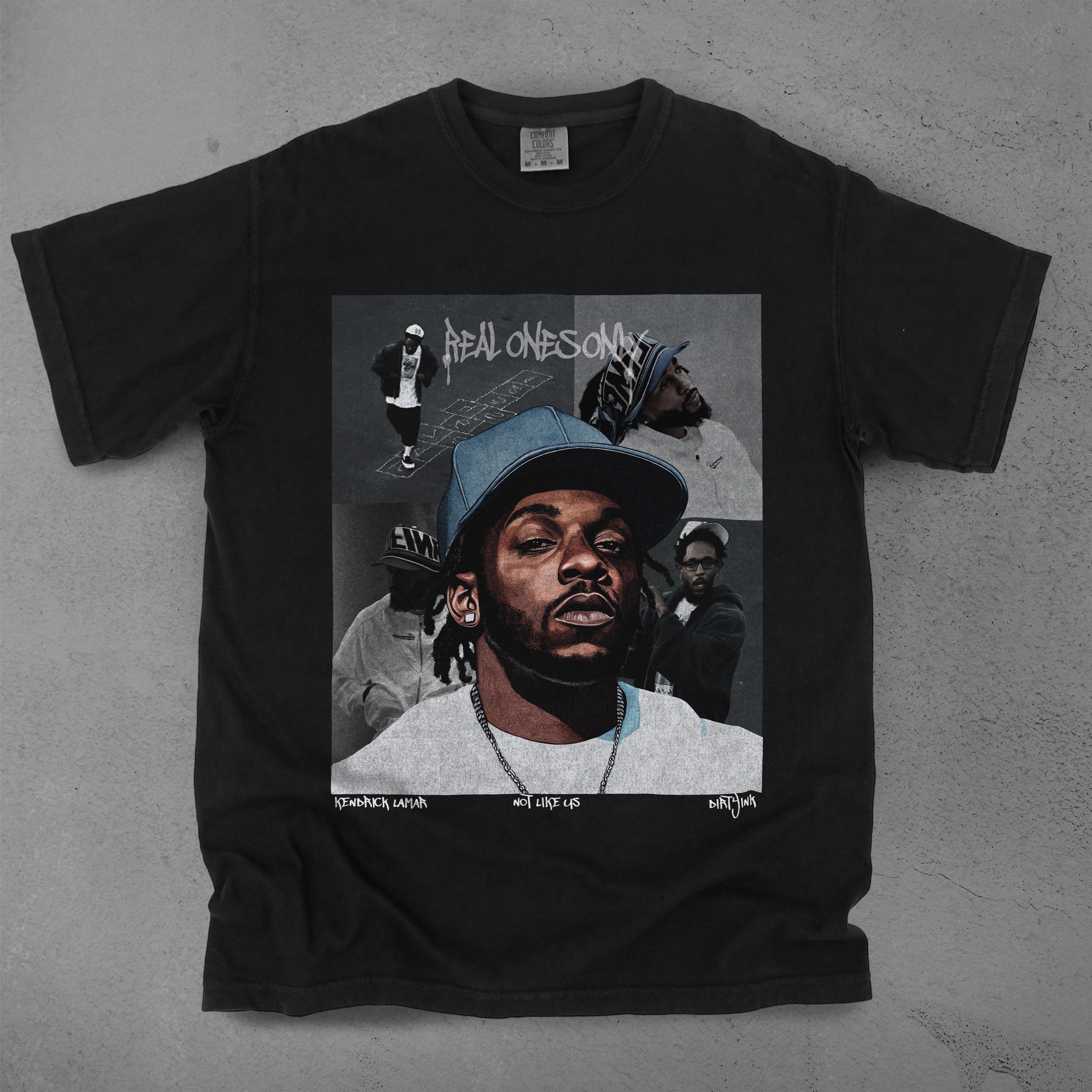 2025 Summer Kendrick Lamar T-shirt, Hip-hop Culture Retro Rap Idol 90s Streetwear Pure Cotton Men s and Women s Printed T-shirt S