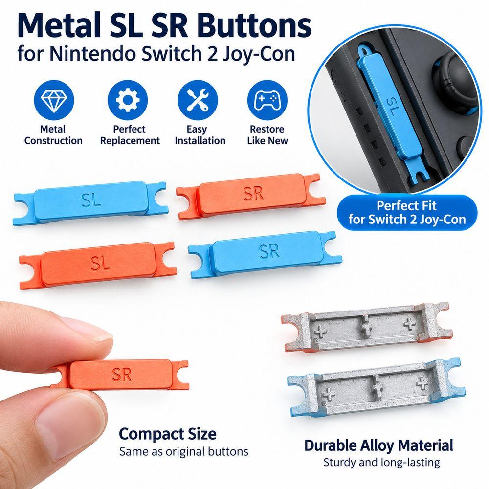 4pcs/Set Replacement SL SR Buttons for Nintendo Switch 2 Joy-Con Controller Repair