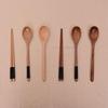 ZISIZ Wooden Long Handle Cutlery Set