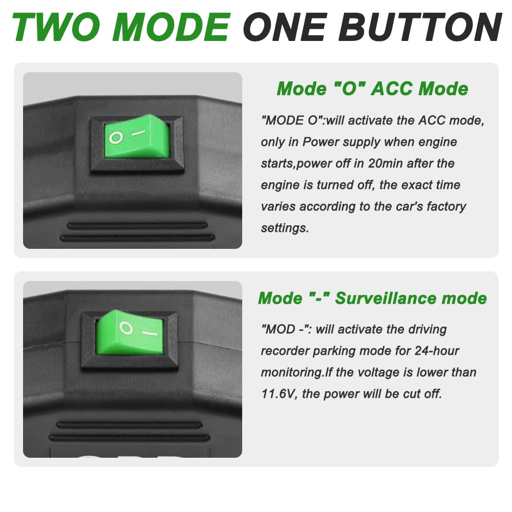 Xiatiaosann OBD Power Cable for Dash Camera, OBD2 To Type C Direct Charging Cable