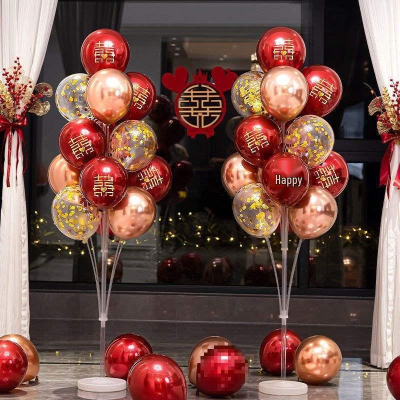 Romantic Wedding Room Balloon Decoration Set for Bedroom and Table