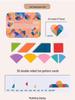 Colorful Tin Box Tangram: 4-Piece Early Education T-Puzzle Toy for Kids