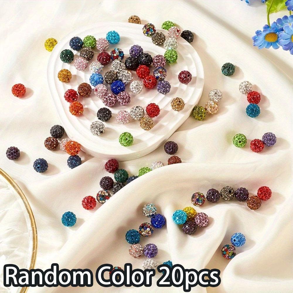 20/50/100pcs Sparkling Solid Color&Gradient Glass Soft Clay Decorative Beads Soft Clay Beads Loose Beads DIY Starry Sky Barrier Beads Jewelry