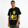 Love Softball Graphic Tee Daisy Bird Print Casual Softball Lover Top Pure cotton T-shirt