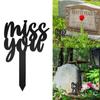 1PCS Miss You Memorial Stakes Outdoor Garden Acrylic Yard Decoration Inserts Acrylic Grave Stake Memorial Plaque Garden 2023