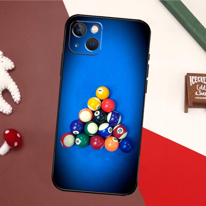 Sports billiards Case For iPhone 16 15 14 Plus 13 12 11 Pro Max Mini 7 8 Plus X XR XS Max Cover