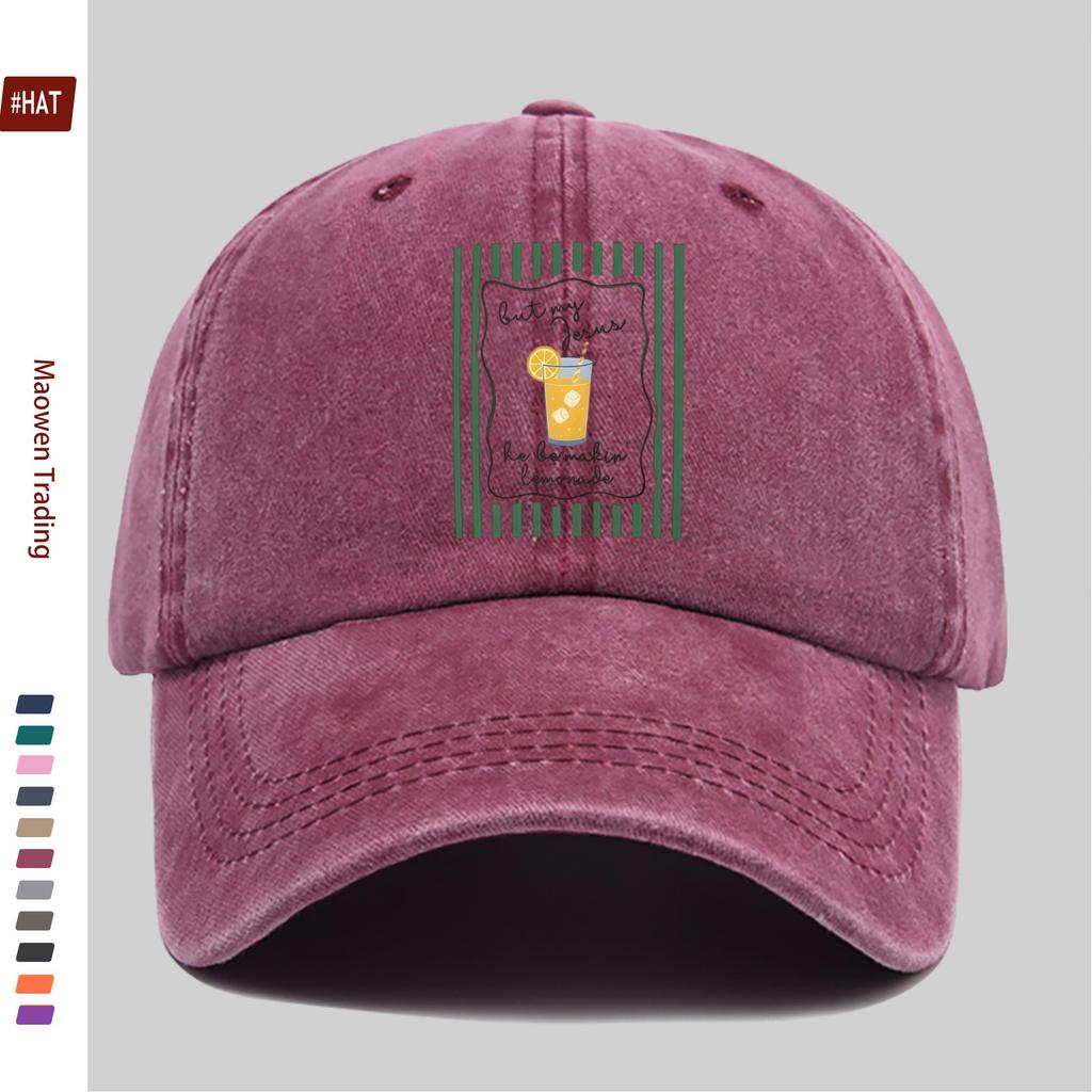 pc Cooling Lemon Flavor Beverage Print Baseball Cap Travel Decor Design Sun Hat Comfortable And Lightweight Adjustable with