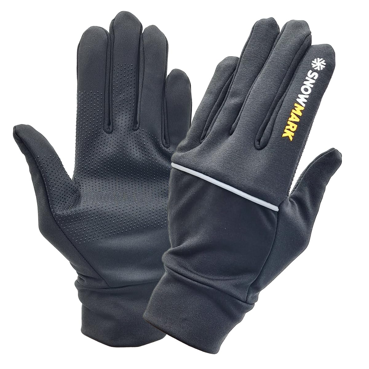 

White Field Design Touch Tech Touchscreen Smartphone Gloves for Outdoor and Fishing Gloves, Reflective, Stretch, Compatible, Compatible, Men s Sports, чёрный