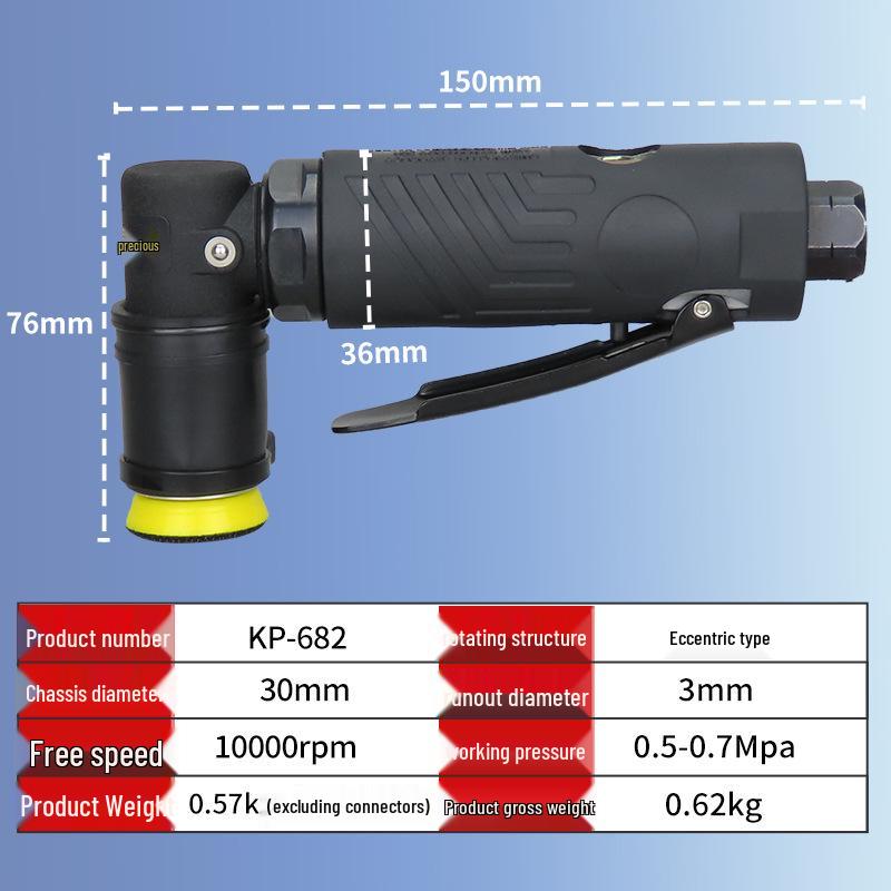Gaobao 30mm Lightweight Pneumatic Elbow Sander & Eccentric Polisher