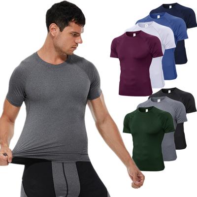 Men's Quick-Drying Short Sleeve T Shirts Base Layer Tops Running Exercise Running Cycling Fitness Sportswear
