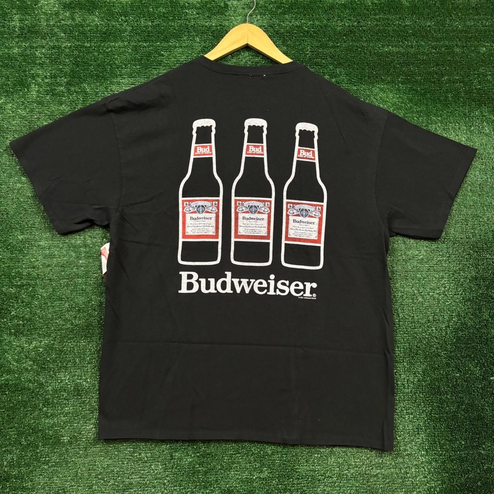 Budweiser King of Beers Label T-shirt Size Large 4XL