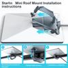 Stogo laikiklio tvirtinimas Starlink Mini kemperiui Vagystei atsparus automobilio stogo tvirtinimo komplektas Aliuminio tvirtinimas Neturi būti montuojamas ant apvalaus profilio strypų