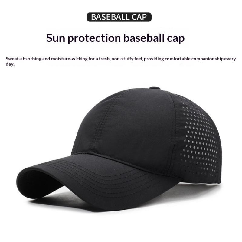 Quick Dry Breathable Baseball Cap With Perforated Mesh Uv Protection Perfect For Running Hiking Outdoor Sports