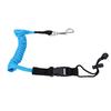 Kayak Paddle Leash Stretchable Shock Cord Fishing Pole Safety Tether with Ti Alloy Hook Shock Absorbing Rope Blue