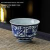 Dehua Ceramics Retro Blue & White Kung Fu Tea Cup - Exquisite Small Scent Tasting Cup for Guests