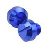 2pcs M10x1.25 Rearview Mirror Screw Hole Plug Screw Bolt Blue Positive, 10mm