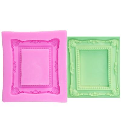 Retro Fashion Frame Shape for Cake Decorating Tools Chocolate Mold for the Kitchen Baking DIY Fondant Silicone Mold