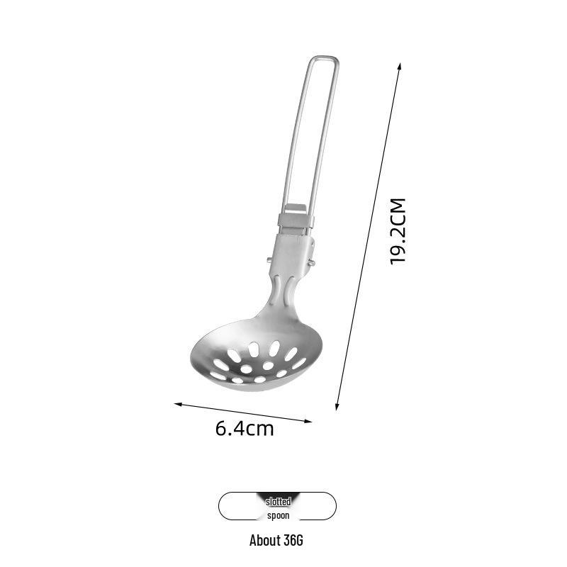 304 Stainless Steel Portable Camping Cookware Set with Spatula and Ladle