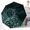 1pc Rose Pattern Automatic Umbrella High Quality Canopy, Portable Folding Umbrella With, Ideal Gift for - Travel, Everyday, Formal Events, Stylish Acc