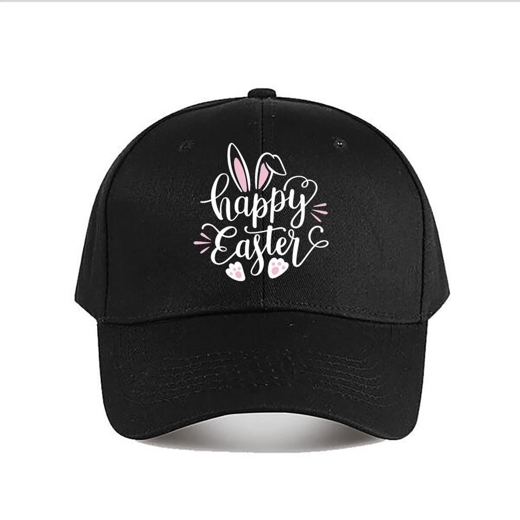 Happy Easter Bunny Ears Claw Decor Sticker Baseball Cap Fashion Unisex Sunhat Womens Outdoor Sports
