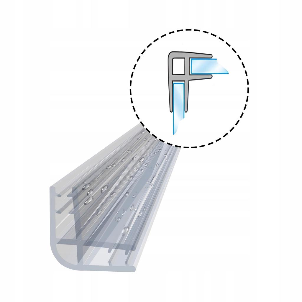 Shower cabin seal DK09 6mm-7mm 10cm