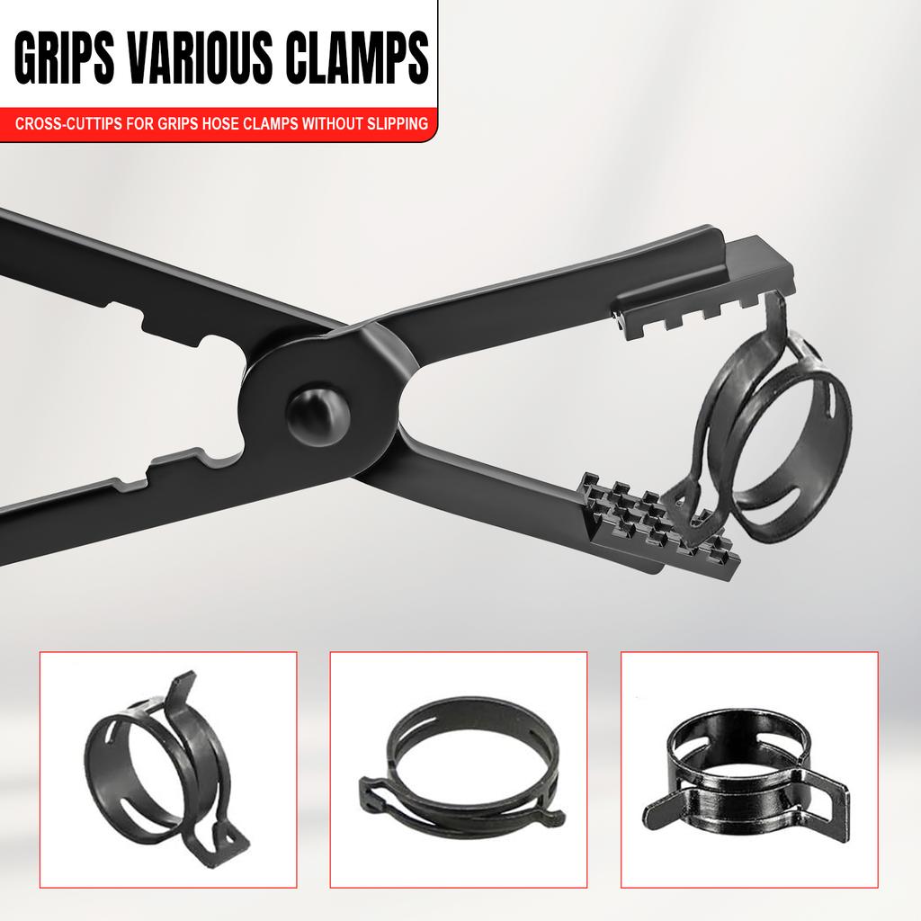 Long Reach Hose Clamp Pliers with Locking Mechanism, Extra Long Reach Hose Clamp Pliers for Hard-to-Reach Hoses