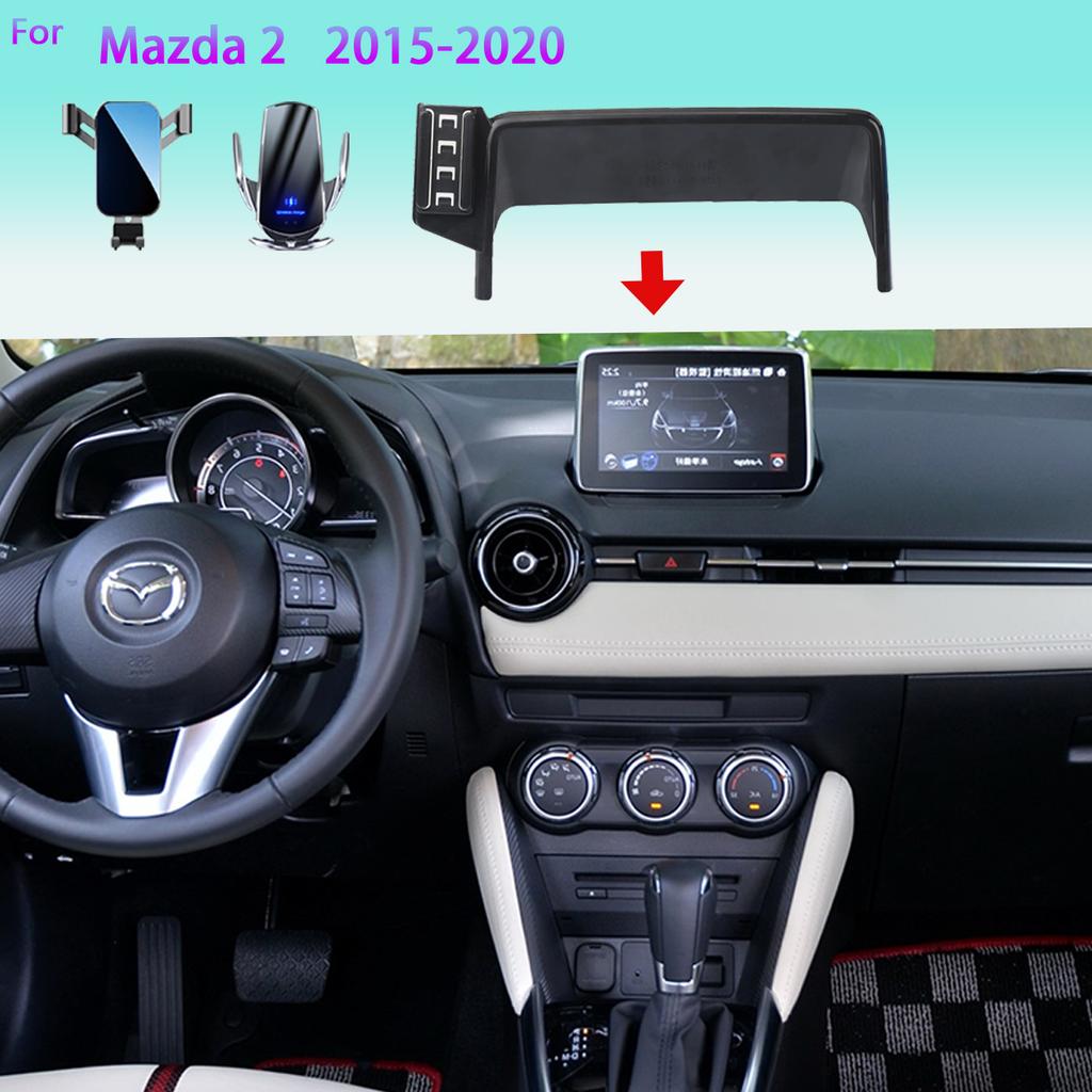 Car Phone Holder For Mazda 2 Demio Hatchback 2015-2019 2020 Screen Mobile Phone Support Car Mounts Wireless Charging Accessories Gbmqn50