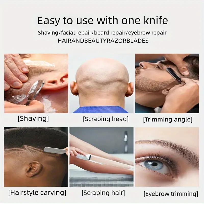 100PCS Stainless Steel Material Durable Barber Shaving Blade Double Edge Safety Razor Extra Stainless Blades