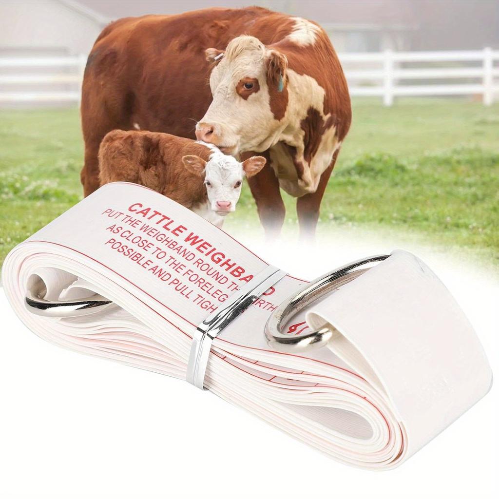 Decor PVC Fiberglass Cattle Weighing Tape Measure - Livestock Weight Estimation Ruler, Portable Cow Measurement Tool for Farm Handling Supplies