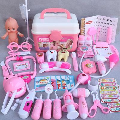 45 Teile/satz Mädchen Rolle Spielen Arzt Spiel Medizin Simulation Zahnarzt Behandlung Zähne Pretend Spielen Spielzeug Für Kleinkind Baby Kinder