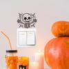 jijijing Halloween Skeleton Light Switch Sticker, Electric Decal, Removable Decals, PVC Waterproof Wall Art for Home Bedroom Living Room Entrance