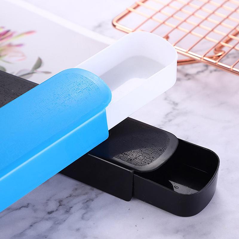 Cutlery Straw Plastic Storage Box Chopsticks Fork Spoon Pull Box Outdoor Travel Portable Tableware Empty Box