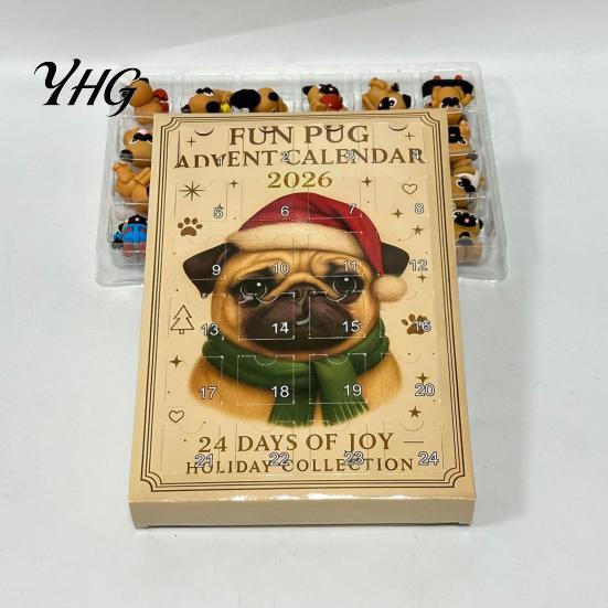 Sammler Tier Spielzeug 2026 Eule/Hund Adventskalender, 24 Tage Weihnachten Countdown mit Mini Kreativen Figuren Anhängern, PVC Figuren für Feiertage