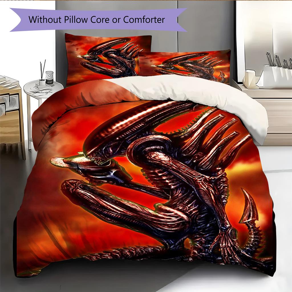 Cartoon Pattern Bedding Quilt Set Quilt Cover Pillowcase Home Decoration Birthday Gift (1 * Duvet Cover + 2 * Pillowcase, Without Core)