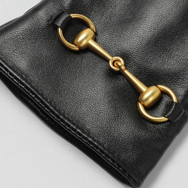 Skinnhansker Dame Warm Velvet Thickened Touch Screen kjøre- og ridehansker