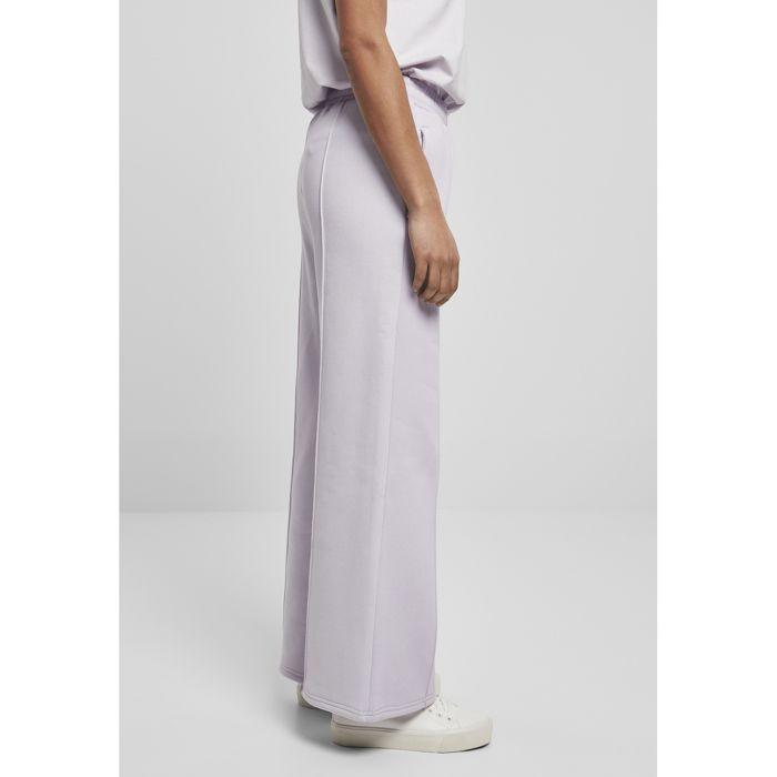 Pantalon Femme - Urban Classics - Pin Tuck - Violet Lila - Taille Élastique - Poches Latérales