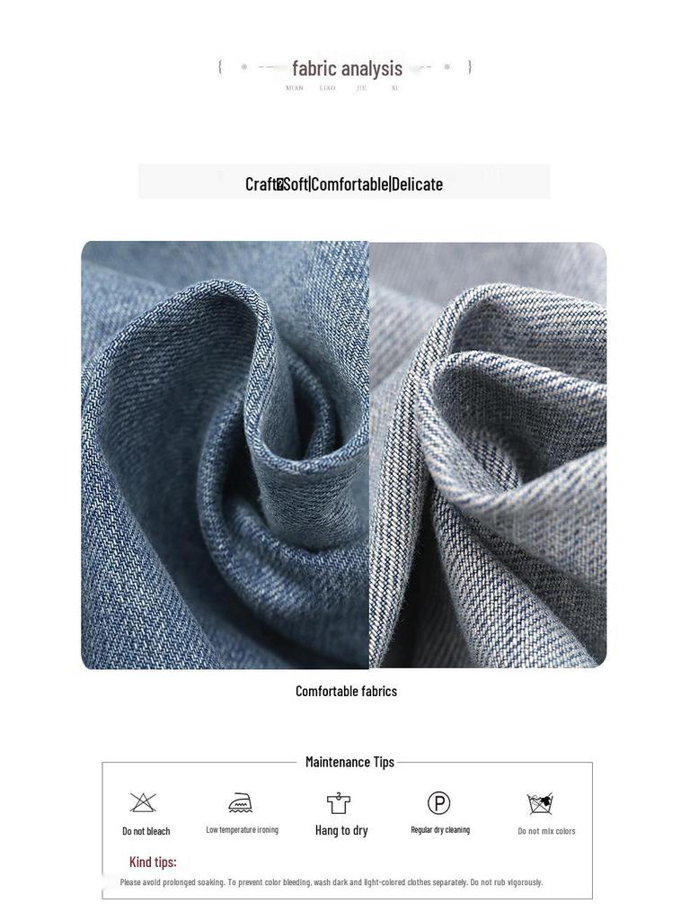 Women's Light Wash Soft Denim Lapel Jacket, Casual Loose Fit, 2024 New Autumn Style.