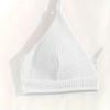 Women White Textured Bikini Set Criss Cross Back 2 Piece Swimsuit