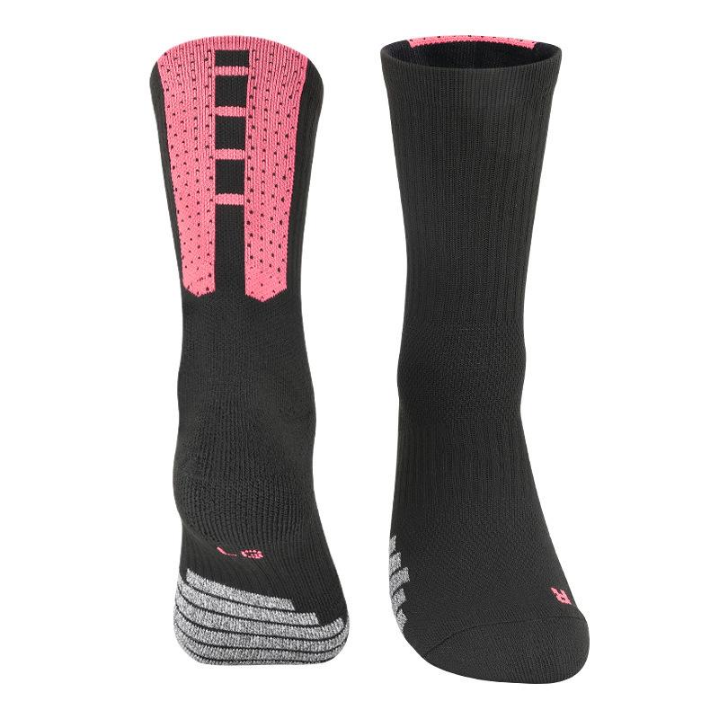 Medium Tube Basketball Socks, Thickened Towel Bottom Socks, Actual Combat Elite Socks, Sweat-Absorbing And Non-Slip Running Sports Socks