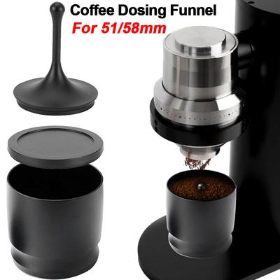 Coffee Dosing Funnel Aluminum Alloy Blind Shaker Fit 51mm/58mm Espresso Coffee Powder Collector Cup Home Barista Tools