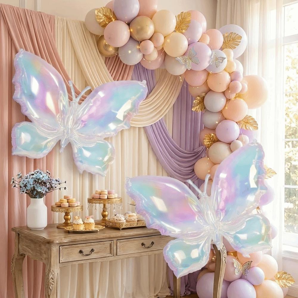Transparent Butterfly Balloons Gradient Photo Props Aluminum Film Balloons Birthday Party Supplies Atmosphere Balloons
