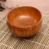 Natural Round Salad Noodle Wooden Bowl Soup Handicraft Rice Shock-proof Holder